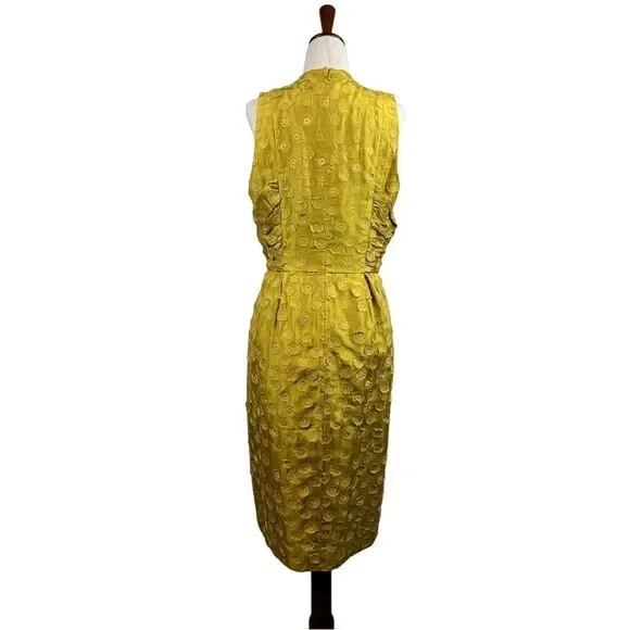 Anthro Quillaree Lemongrass Silk Tethered Dots BHLDN 4 - Picture 10 of 15